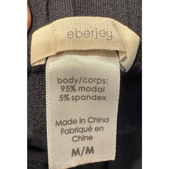 Eberjey Black Lounge Pants Women’s Size Medium Modal Spandex Mix Drawstring Cozy - Picture 4 of 6
